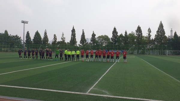 50대 (노년부) 중구 OB 와 영종 축구연합 팀