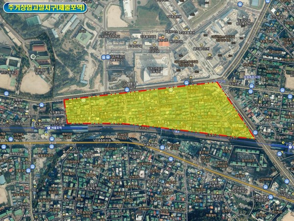 노후 단독주택 밀집지역인 '제물포역 북측 도심공공주택 복합지구' 위치