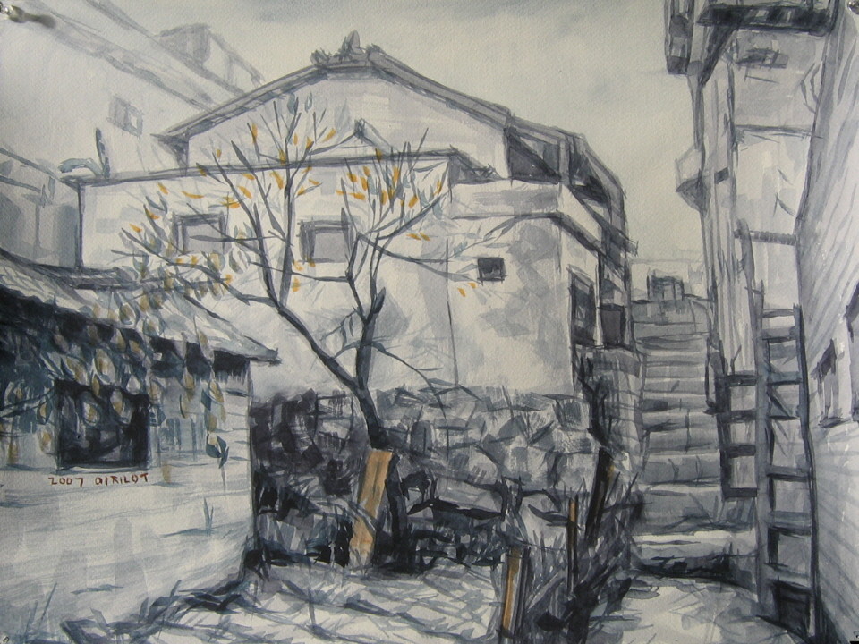 집으로 가는 길/ 54×39(cm)  watercolor on paper, 2007 