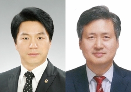더불어민주당 김종인(왼쪽) 전 인천시의원과 국민의힘 강범석 전 서구청장