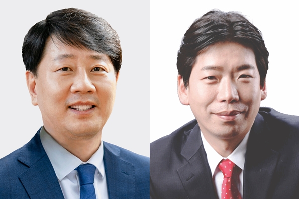 더불어민주당 차준택 전 부평구청장(왼쪽)과 국민의힘 유제홍 전 인천시의원