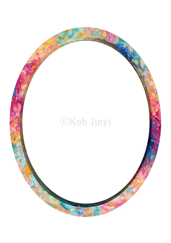 그림2_고진이, Rainbow Ring, oil on wood, 40 x 50 cm, 2019